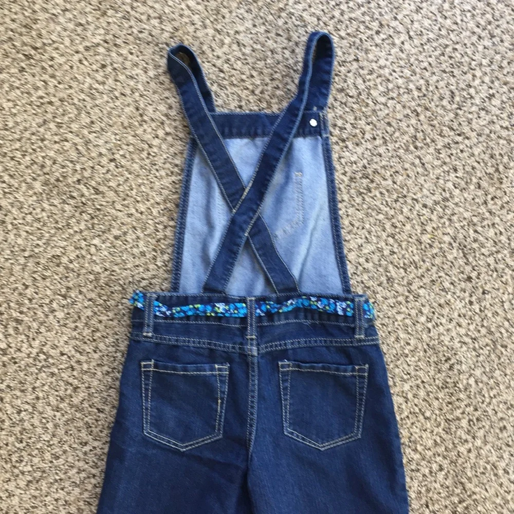 TCP Denim overalls with floral belt /‎ 10